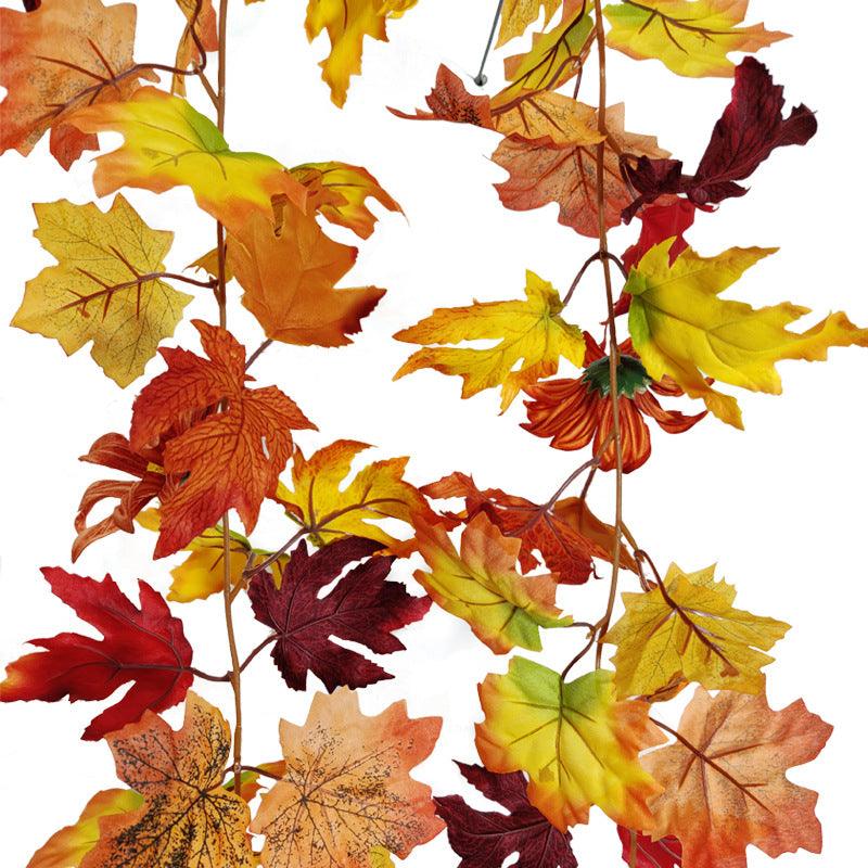 Halloween simulation sunflower maple leaf vine